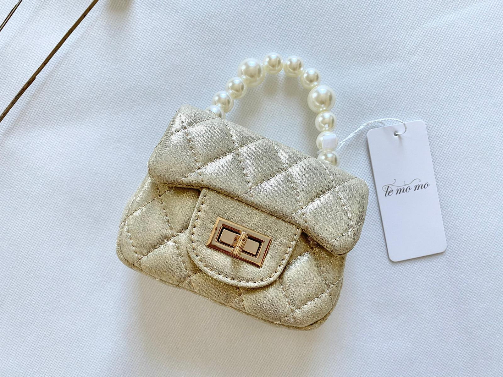 Shimmer Pearl Handle Purse